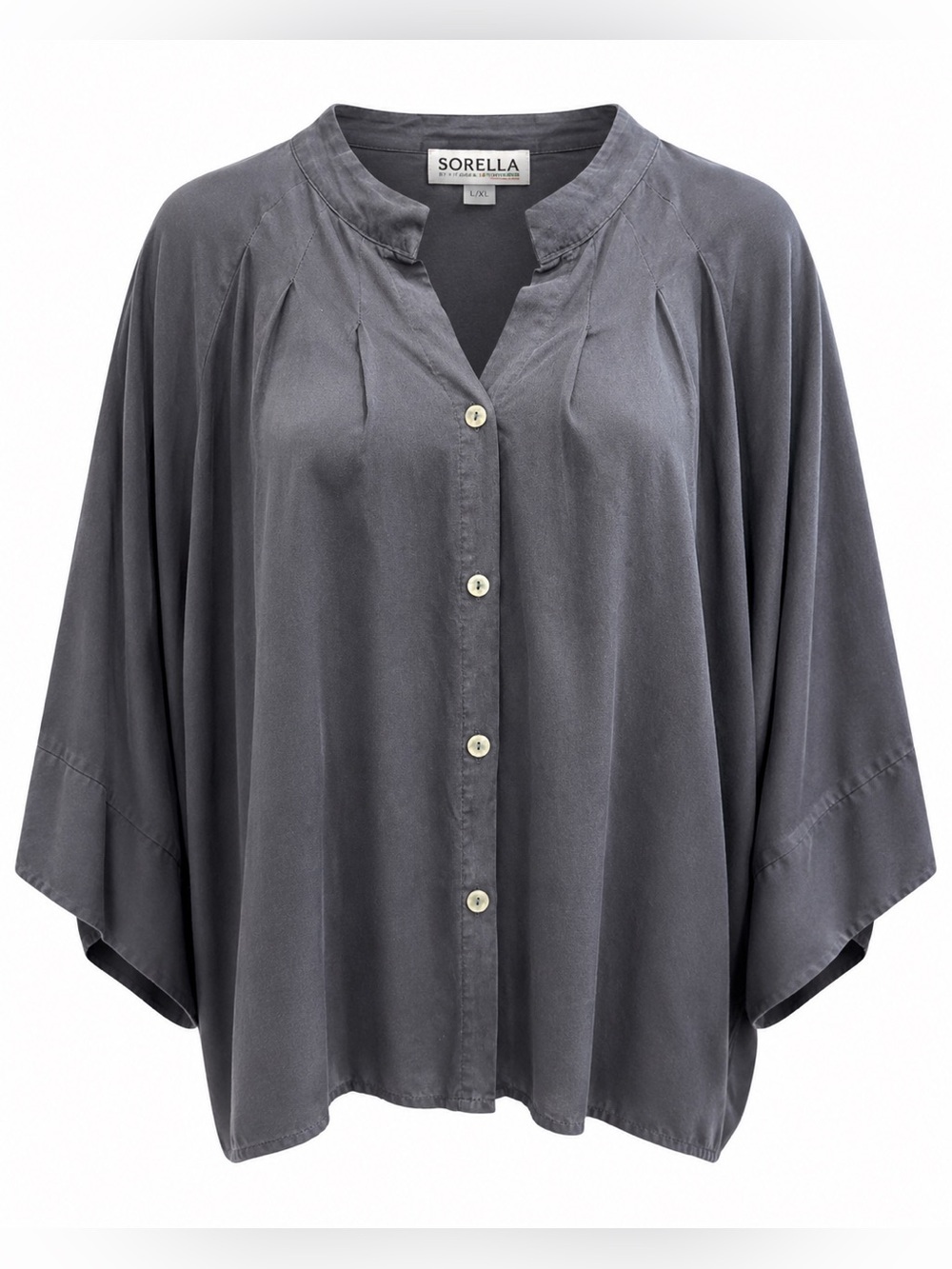 NWT Sorella Italy Charcoal Tencel Dolman Jacket L/XL